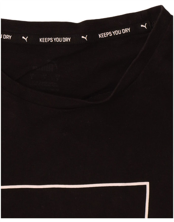 Tricou grafic Puma pentru bărbați Top mic bumbac negru