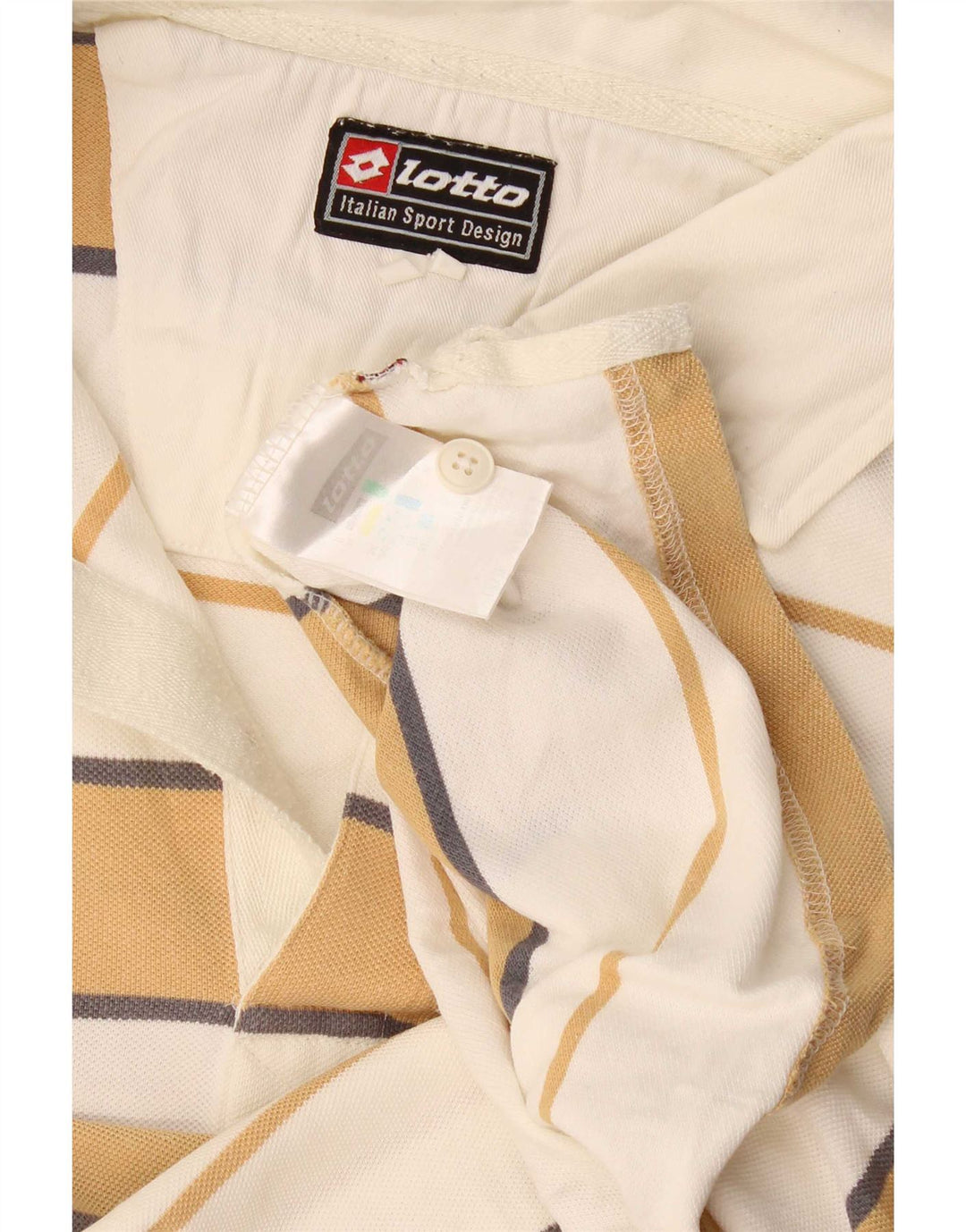 Tricou polo pentru bărbați Lotto cu dungi albe mari