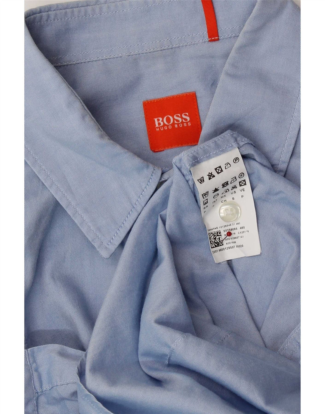 Cămașă pentru bărbați Hugo Boss Bumbac albastru mic