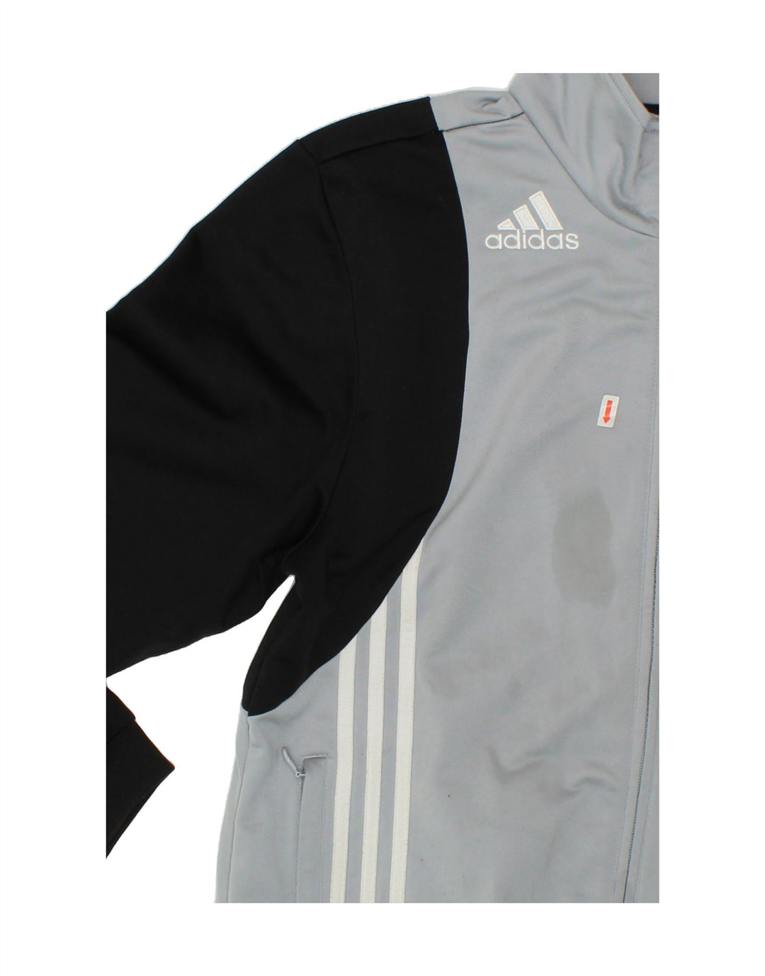 ADIDAS Mens Tracksuit Top Jacket UK 40/42 Medium Grey Colourblock Vintage Adidas and Second-Hand Adidas from Messina Hembry 