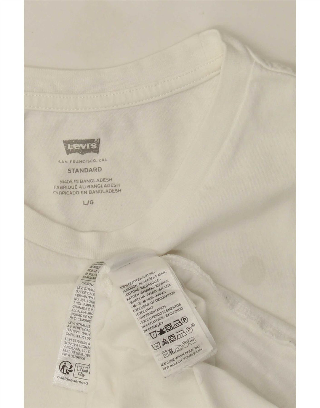 Tricou standard pentru bărbați Levi's Top mare din bumbac alb