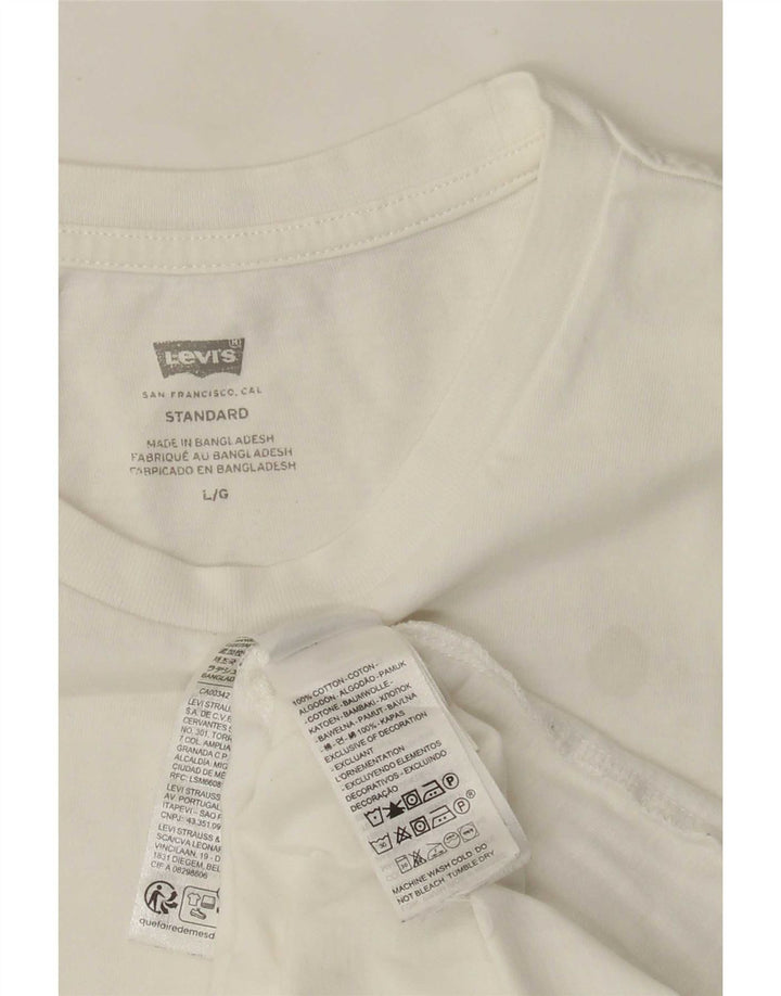 Tricou standard pentru bărbați Levi's Top mare din bumbac alb