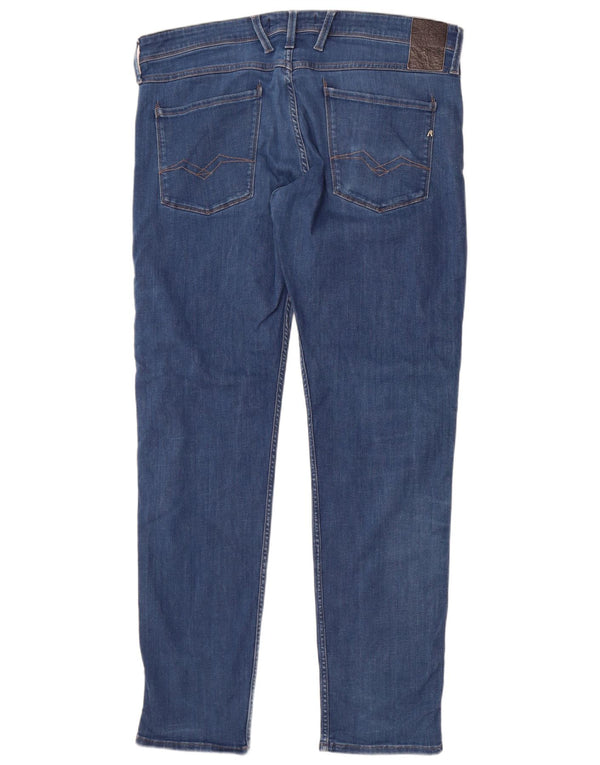 Replay Blugi Anbass Slim pentru bărbați W38 L34 Bumbac albastru