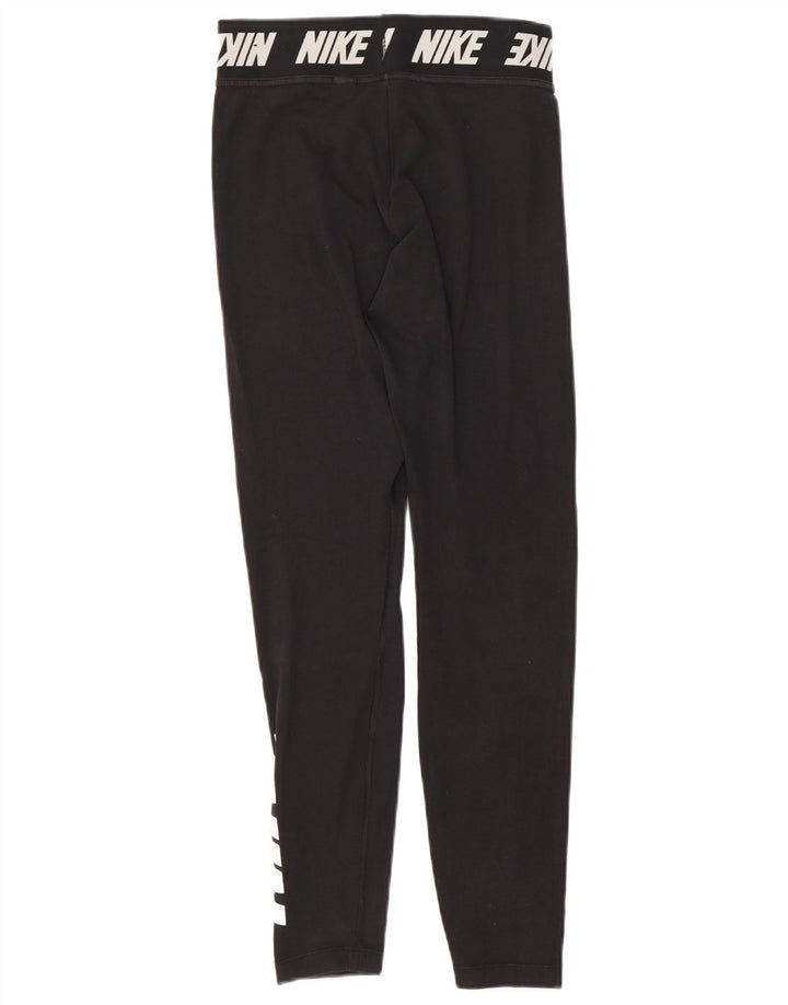 Leggings grafic Nike pentru femei UK 8 Small Black Bumbac
