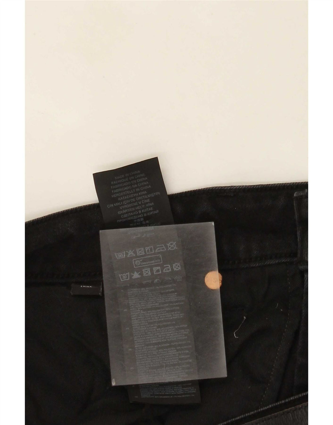 Blugi G-Star 3301 Slim pentru bărbați W38 L34 bumbac negru