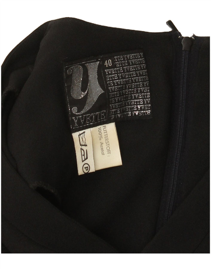 Rochie A-Line cu mânecă lungă pentru femei Yvette EU 40 Acetat mediu negru