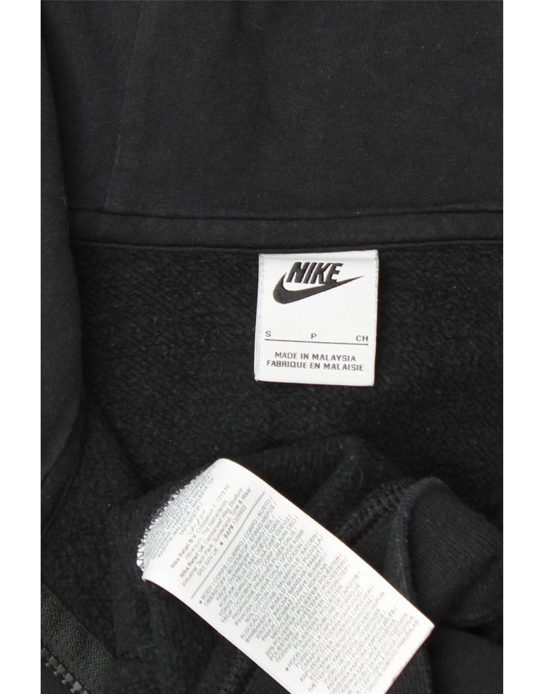 Pulover NIKE pentru bărbați, cu fermoar, bumbac mic, negru