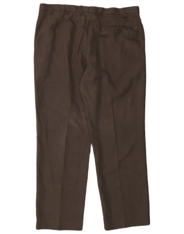 Pantaloni de costum pentru bărbați Marks & Spencer L40 L31 Kaki Poliester