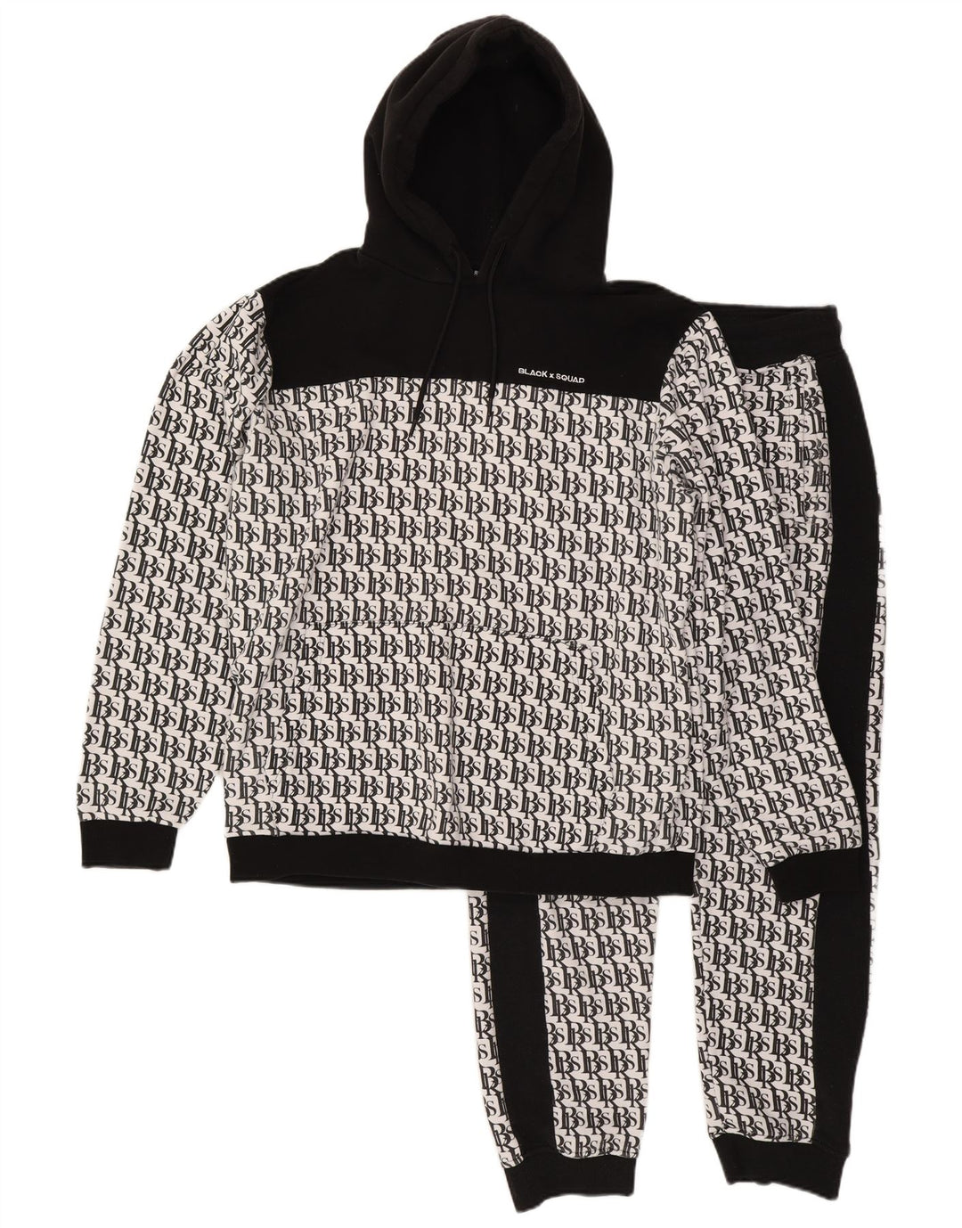 Trening complet pentru bărbați BLACK SQUAD, cu croială obișnuită, XL, alb, bloc de culoare