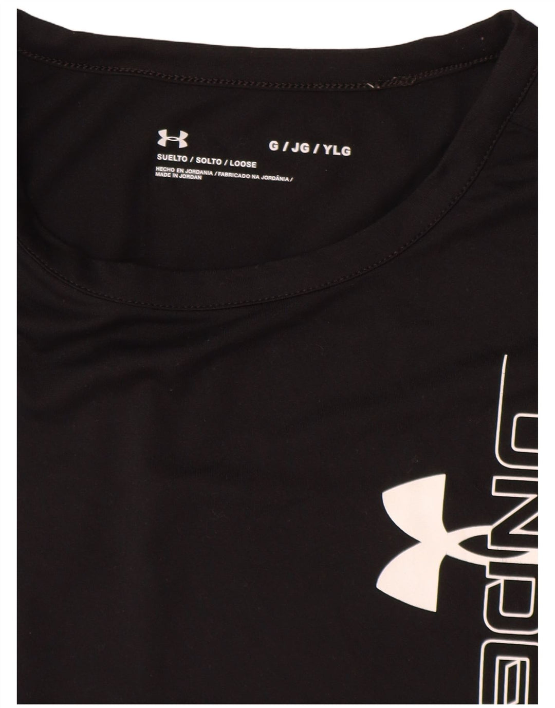 UNDER ARMOUR Tricou grafic largi pentru băieți Top 11-12 ani mare negru