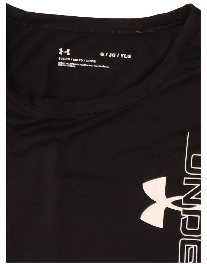 UNDER ARMOUR Tricou grafic largi pentru băieți Top 11-12 ani mare negru