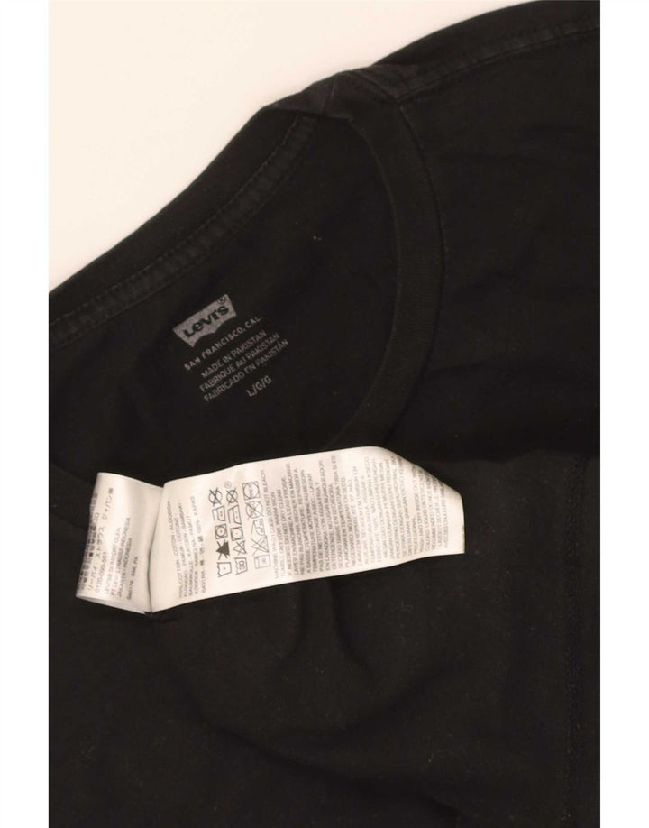 Tricou pentru bărbați Levi's Top mare din bumbac negru