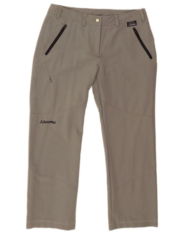 Pantaloni tăiați drept pentru femei Schoffel UK 14 Large W32 L25 Gri