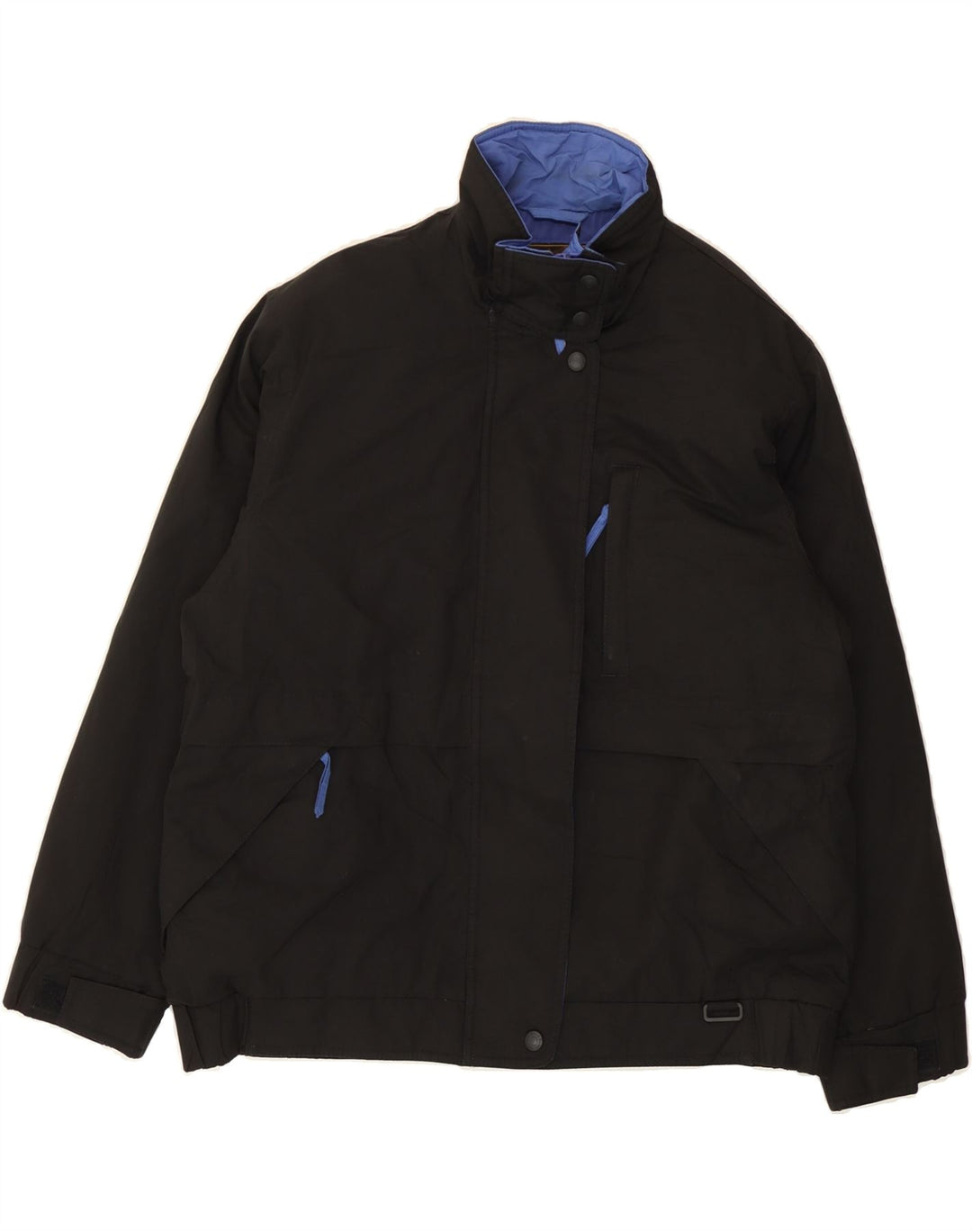 EDDIE BAUER Womens Windbreaker Jacket UK 14 Medium Black Polyester Vintage Eddie Bauer and Second-Hand Eddie Bauer from Messina Hembry 
