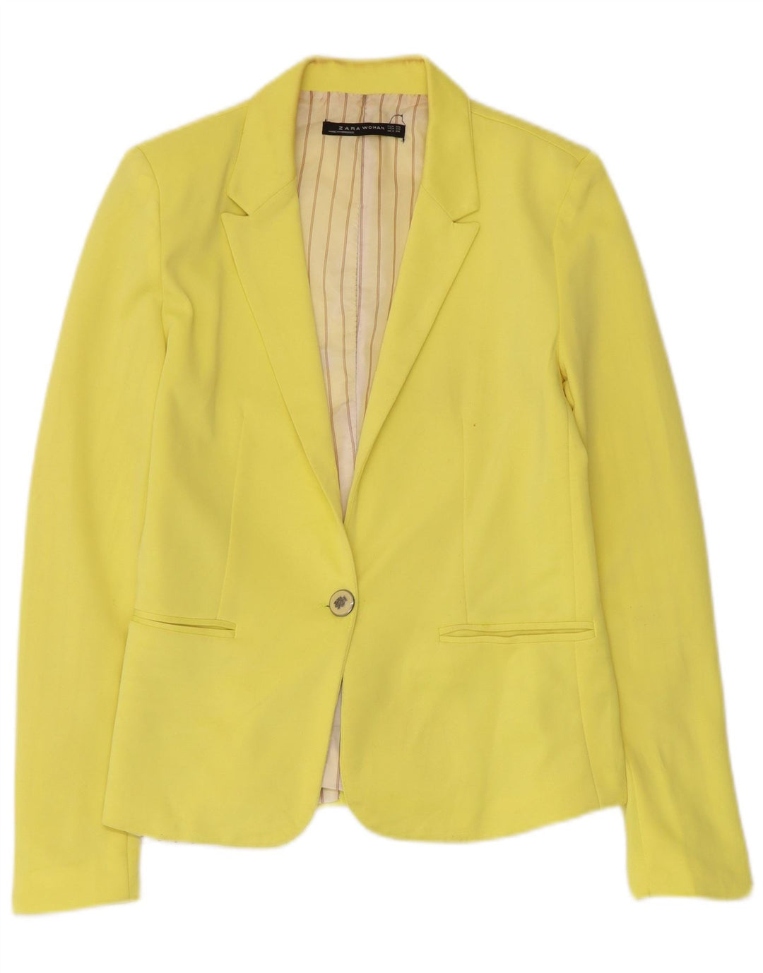 Jachetă pentru femei Zara cu 1 nasture, UK 6 XS Galben