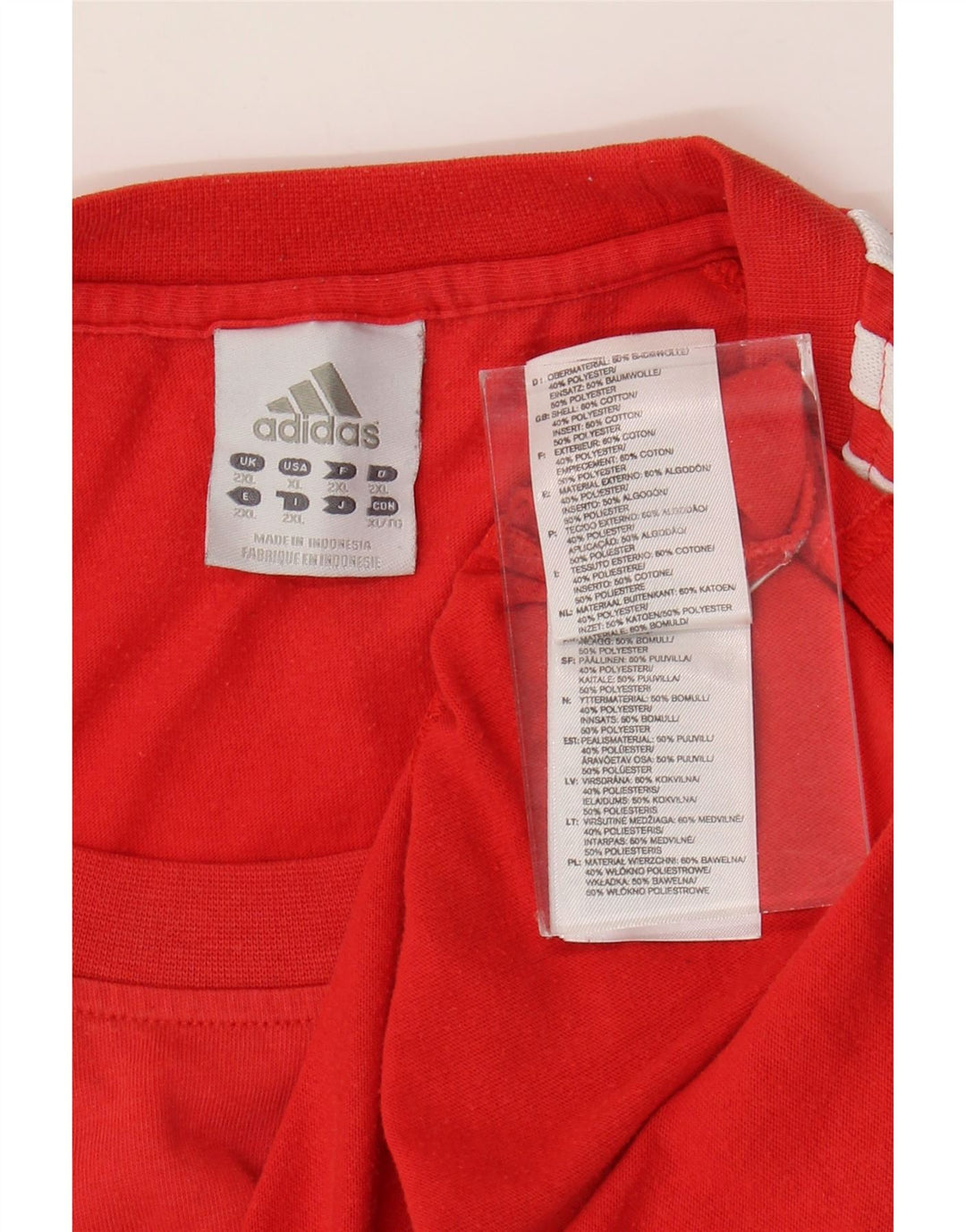 Tricou pentru bărbați Adidas Top 2XL, roșu, bumbac color bloc