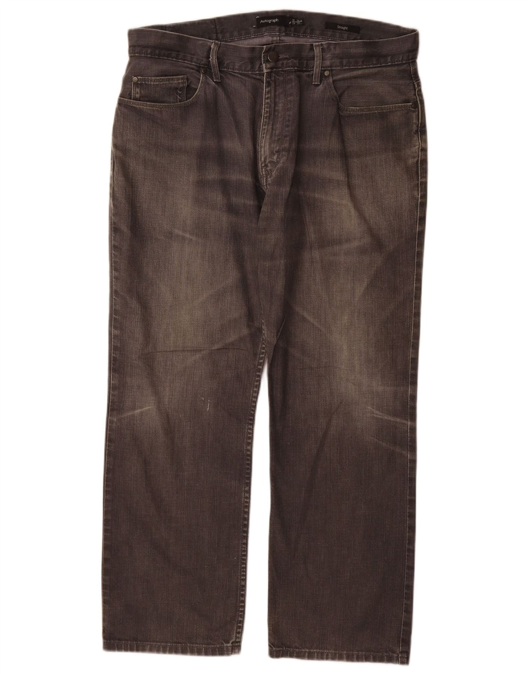 Blugi drepti pentru bărbați Marks & Spencer Autograph W36 L29 bumbac gri