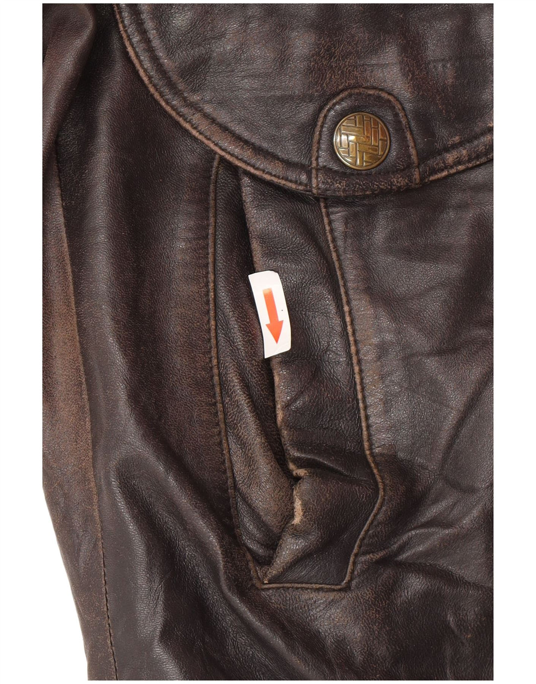Jachetă de piele vintage pentru bărbați UK 44 2XL din piele neagră