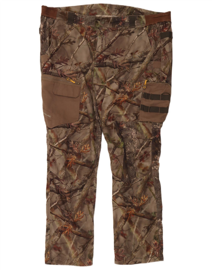 Pantaloni cargo subțiri pentru bărbați Solognac L48 L34 Camuflaj multicolor