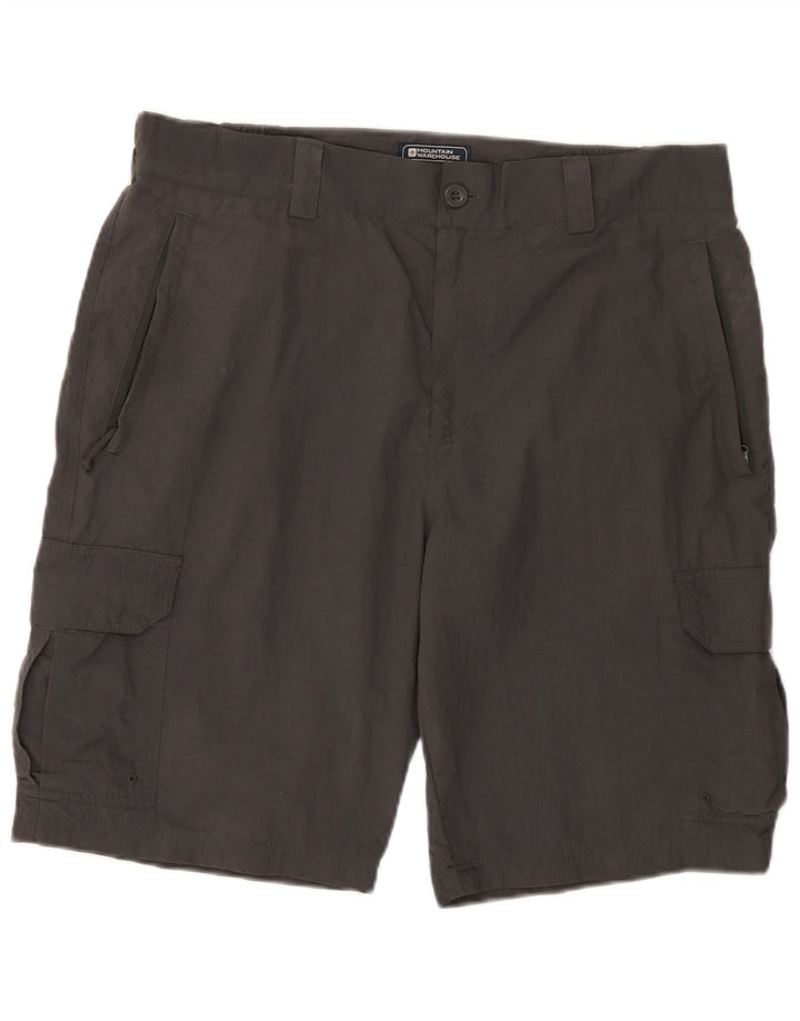 Pantaloni scurți cargo pentru bărbați Mountain Warehouse W36 Poliamidă gri mare