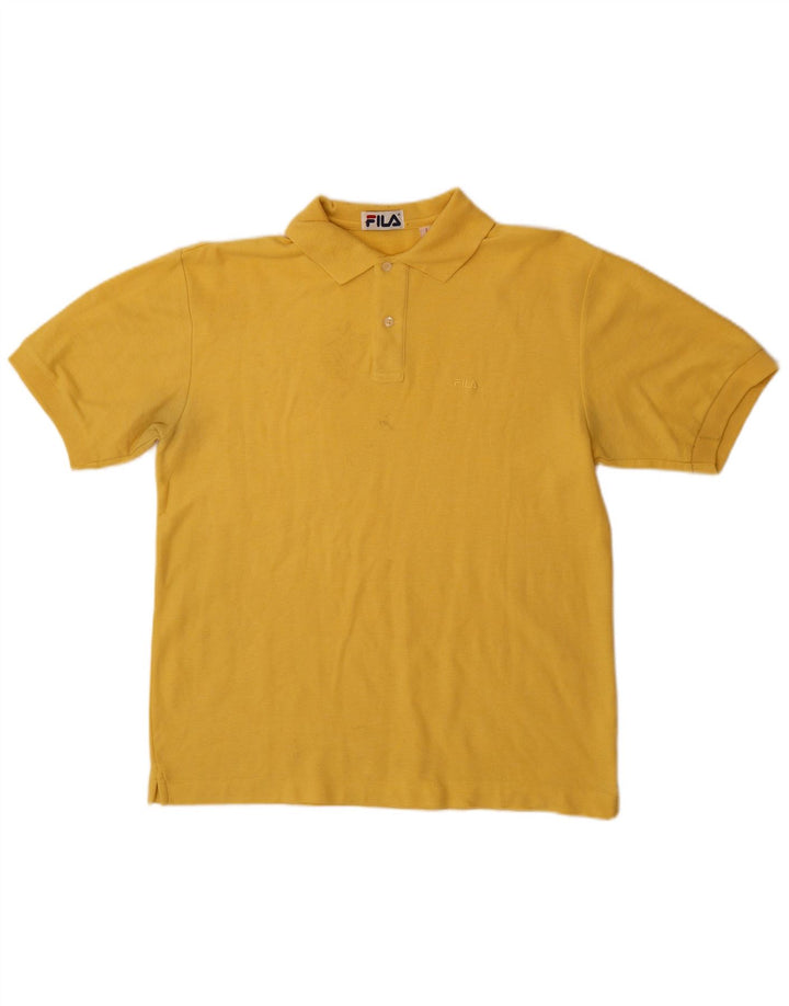 Tricou Polo Fila Bărbați IT 48 Bumbac Galben Mediu