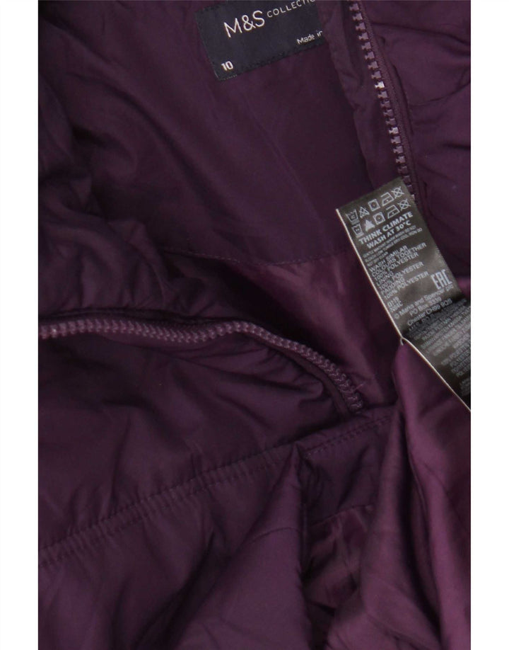 Palton căptușit pentru femei Marks & Spencer UK 10 Poliester violet mic