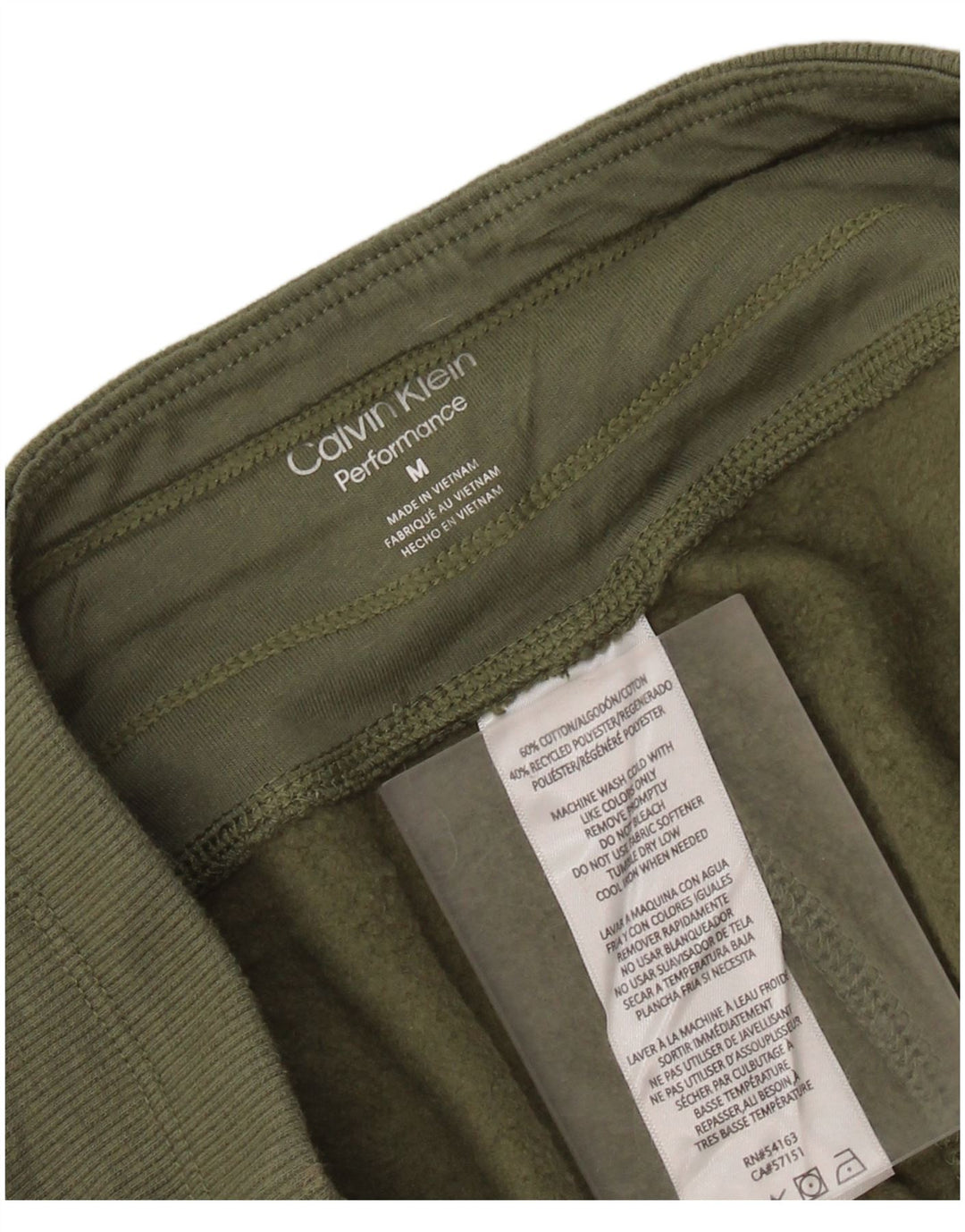 CALVIN KLEIN Pantaloni de trening grafic pentru femei Pantaloni de jogging UK 14 Medium Khaki