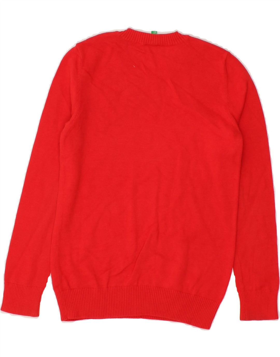 BENETTON Boys Crew Neck Jumper Sweater 2-3 Years Red Vintage Benetton and Second-Hand Benetton from Messina Hembry 