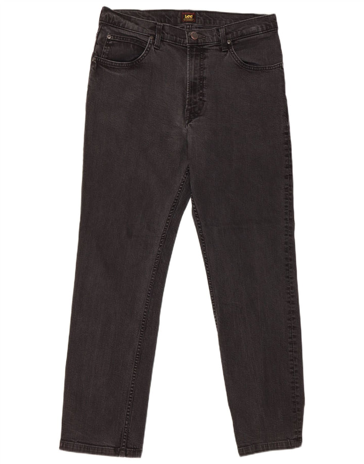 Blugi Lee Brooklyn Straight pentru bărbați W34 L30, bumbac negru