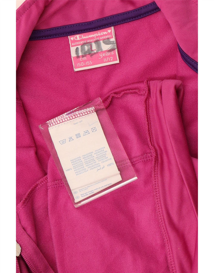 Jachetă de top pentru trening pentru fete CHAMPION 11-12 ani mare, roz