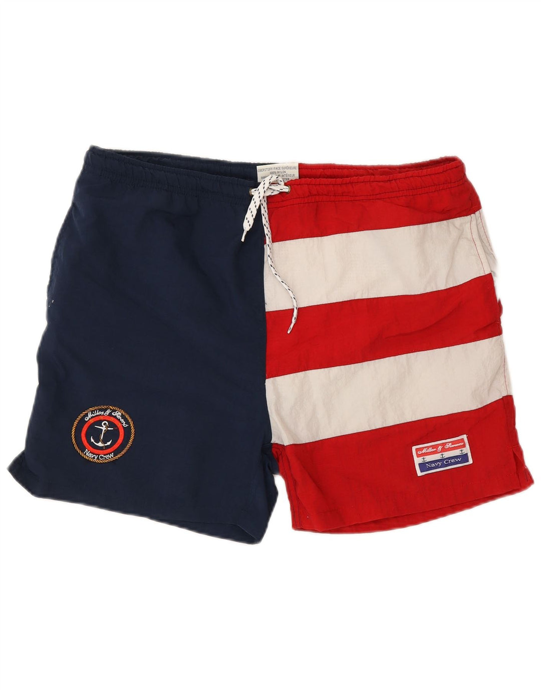 Pantaloni scurți de înot vintage pentru bărbați, medii, multicolori, blocuri de culoare