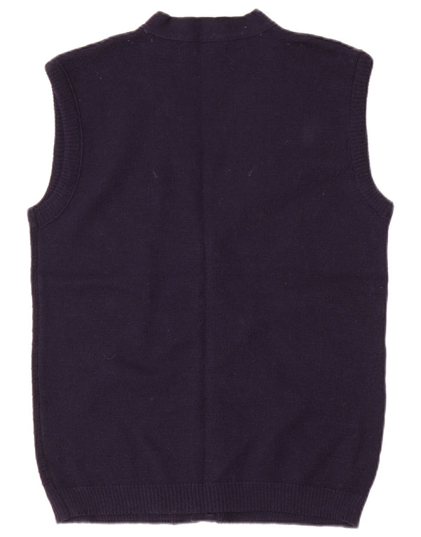 Cardigan Vintage fără mâneci pentru bărbați IT 48 Medium Bleumarin