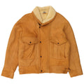 Jachetă vintage pentru bărbați din shearling UK 40, mare, bej