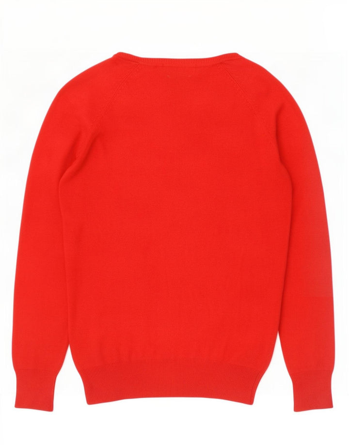 Pulover cardigan pentru femei Zara UK 12, bumbac roșu mediu