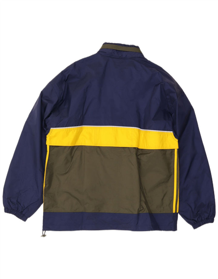 Jachetă de ploaie cu glugă Adidas pentru bărbați Marea Britanie 40/42 Medium Bleumarin Colorblock