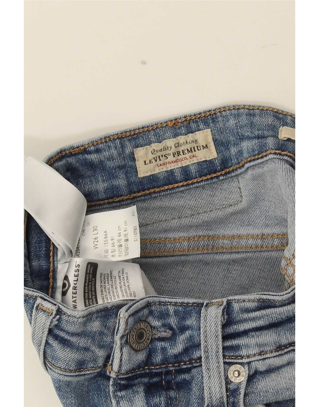 Blugi evazați Levi's 726 pentru femei W26 L30 bumbac albastru