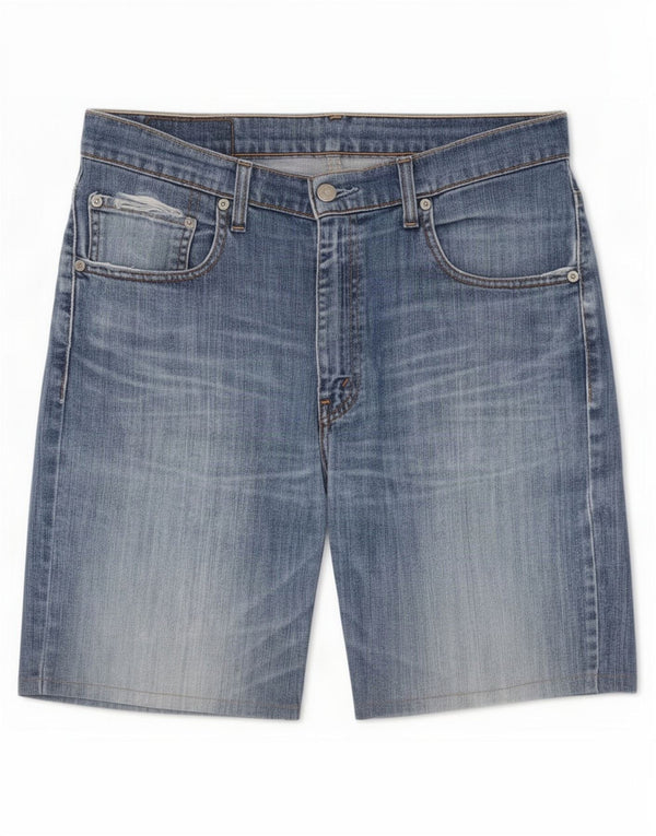 Pantaloni scurți Levi's pentru femei 752 din denim învechit, mari W34, bumbac albastru