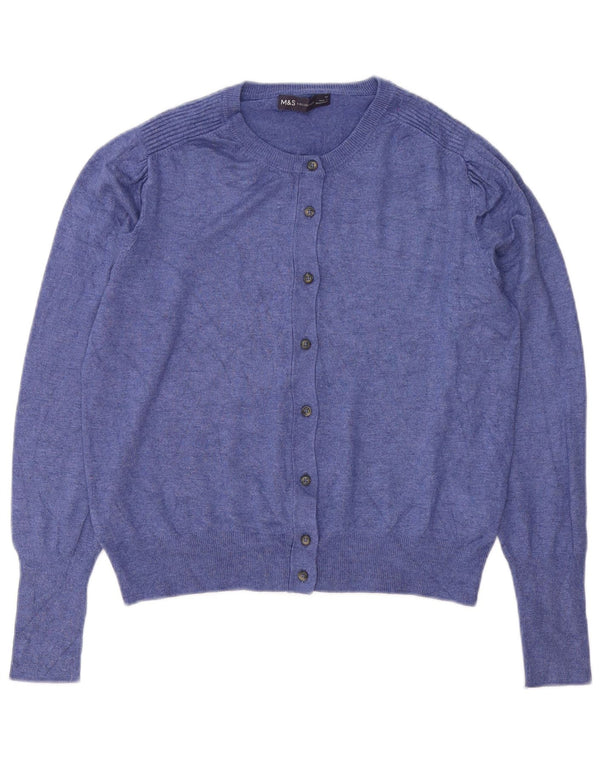 Pulover cardigan pentru femei Marks & Spencer UK 12 Medium Blue Viscose