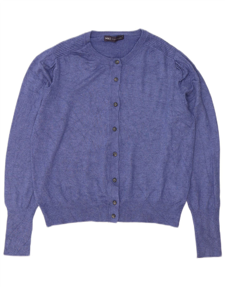Pulover cardigan pentru femei Marks & Spencer UK 12 Medium Blue Viscose