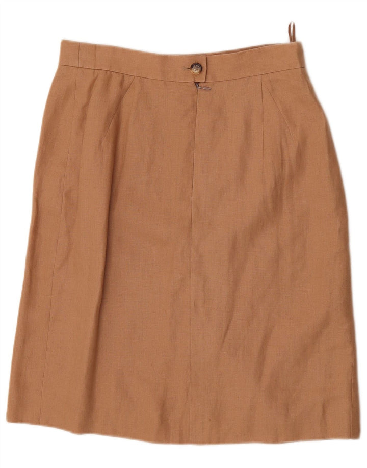Fusta Dreaptă Femei HERMES IT 44 Medium W30 Bej In