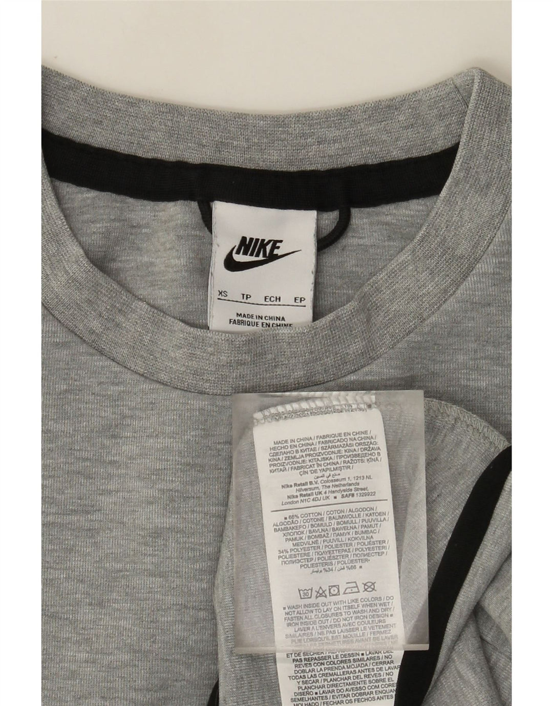 Pulover pentru bărbați Nike XS, bumbac cu pete gri