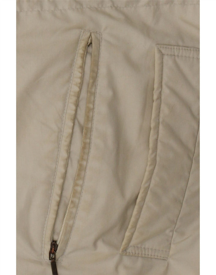 VINTAGE Mens Loose Fit Padded Jacket UK 38 Medium Off White Polyester Vintage Vintage and Second-Hand Vintage from Messina Hembry 