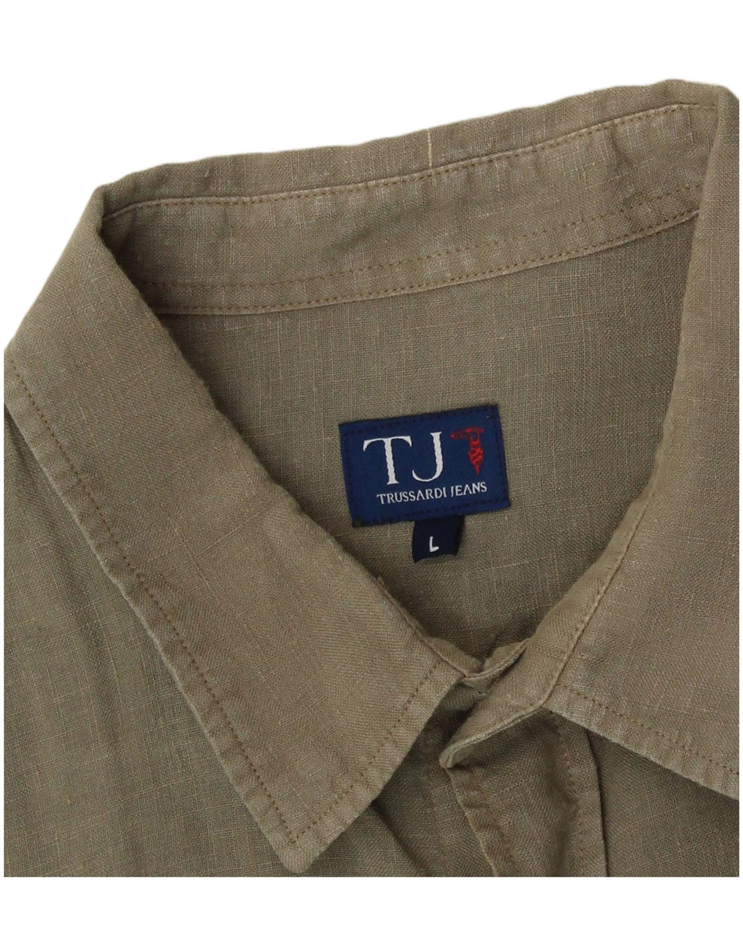 Cămașă pentru bărbați Trussardi Jeans, in mare kaki