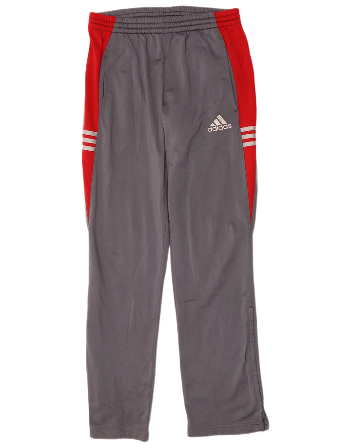 Pantaloni de trening pentru bărbați Adidas, gri mici, poliester color bloc