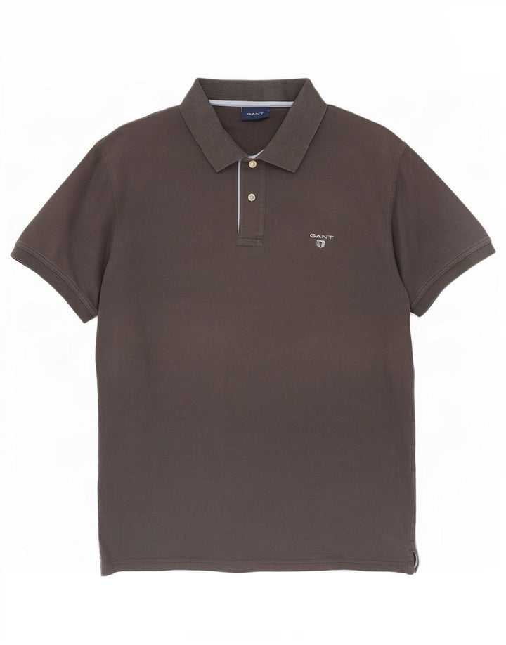 Tricou polo pentru bărbați Gant, mare, gri, bumbac