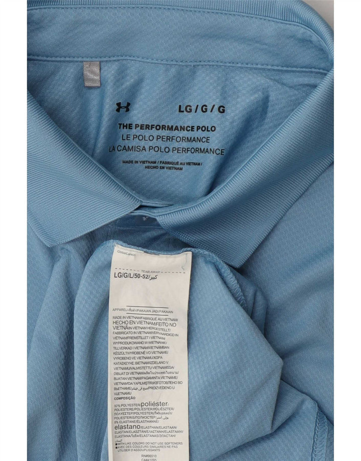 Tricou polo Under Armour pentru bărbați, mare, albastru, poliester
