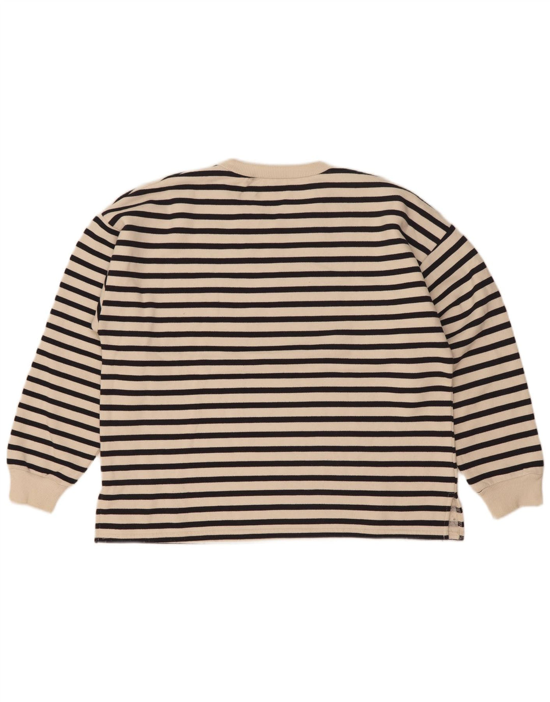 Pulover supradimensionat pentru femei Zara UK 14 Mediu în dungi alb catifelat