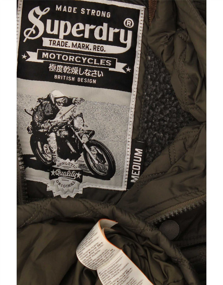 Jachetă matlasată Superdry pentru bărbați UK 38 Medium Kaki Poliester