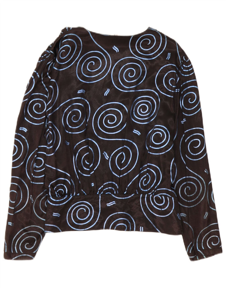 Bluză cămașă cu model abstract pentru femei TRU IT 42 Medium Black