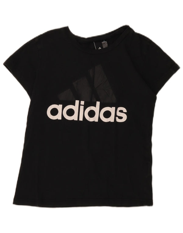 Tricou grafic Adidas pentru femei Top UK 8/10 Small Black Bumbac